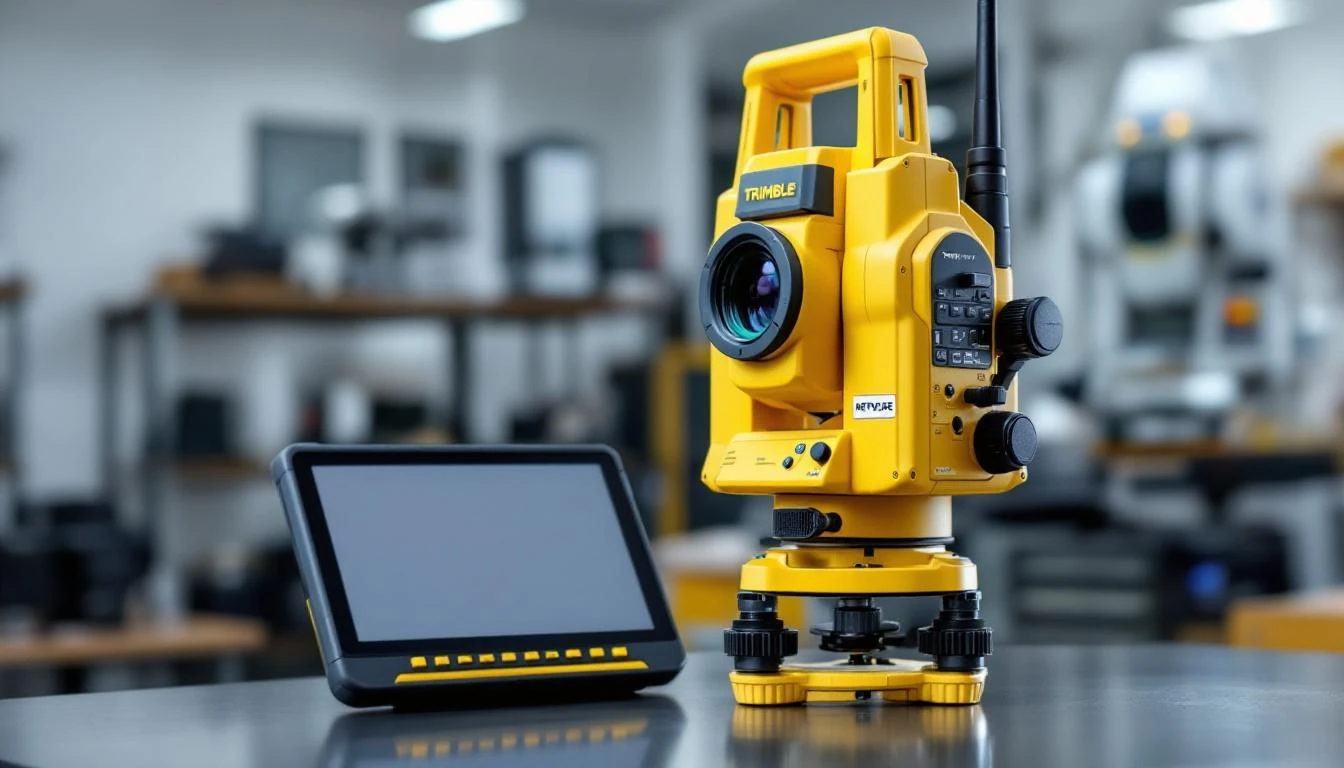 Modern surveying equipment including total station and data collector